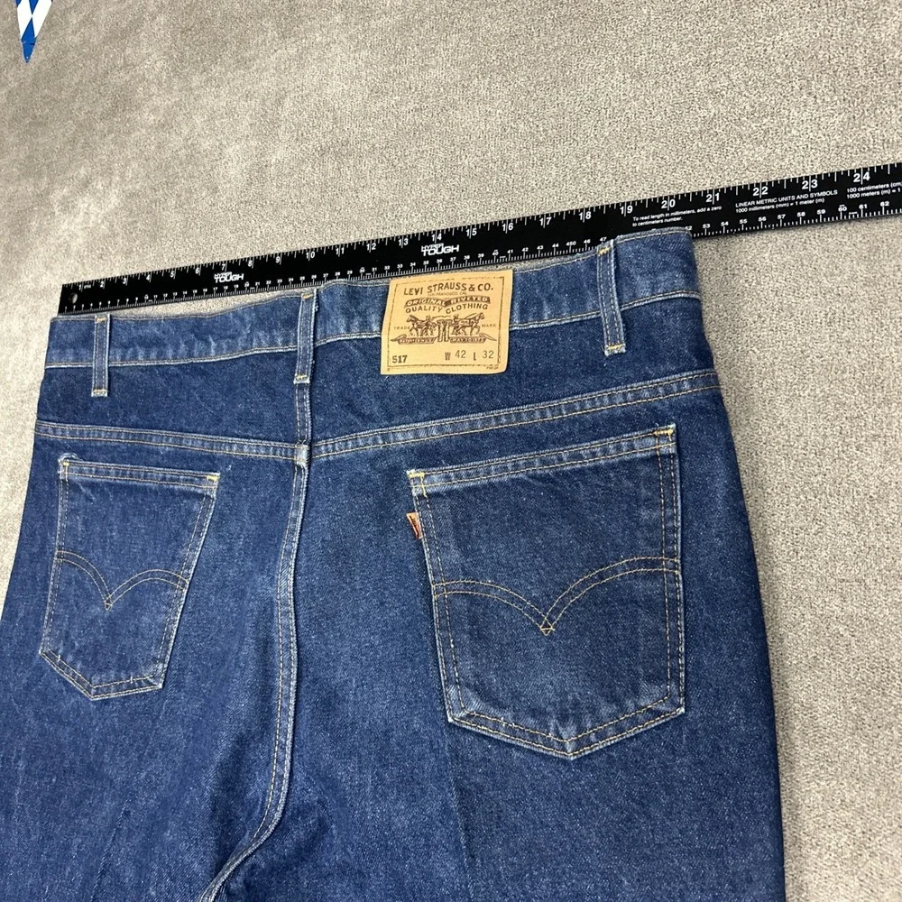 Vintage Levis Jeans Mens 41x33 Blue 517 90s Orange Tab Bootcut USA (Tag42x32)